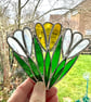 Stained Glass Crocus Suncatcher  - Handmade Decoration