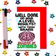 Funny Congratulations On Your A Level Results Card, Zombie Exam Results Card