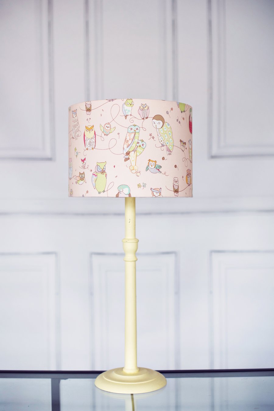 30 cm Pink owl lamp shade, lampshade, lamp shade, owl lampshade, owl lamp