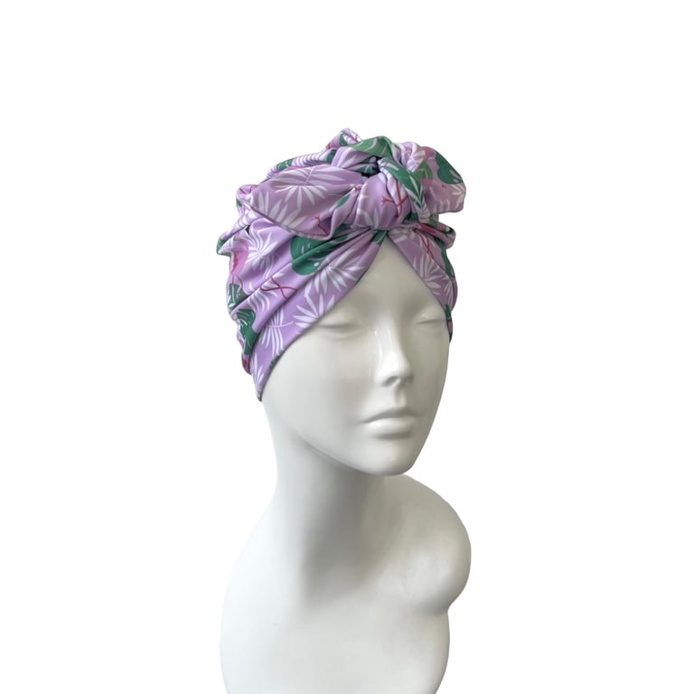 UPF 50 Swim Turban Cap for Beach Pool Holiday, UV Protection Summer Head Scarf 