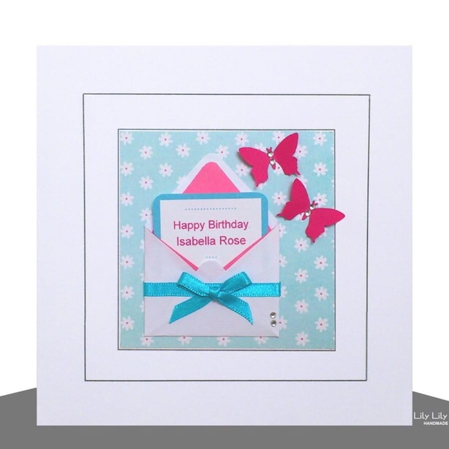Birthday Card,  Mini Card Design, Handmade, Personalised