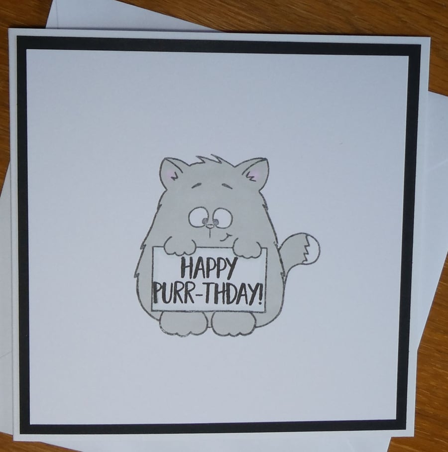 Cat Birthday Card - Happy Purr-thday!