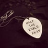 Engraved Silver Guitar Plectrum