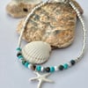 Starfish Dainty Beaded Anklet