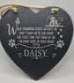 Personalised Pet Memorial Slate Heart, Dog Cat Remembrance Gift, Pet Loss Memori