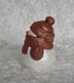 Ceramic Hand Painted Small Christmas Xmas Snowman Ornament Decoration.       - Image 2