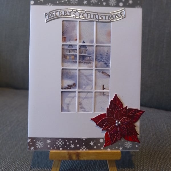 looking through the widow at chistmas