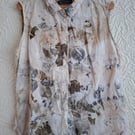 eco print linen shirt