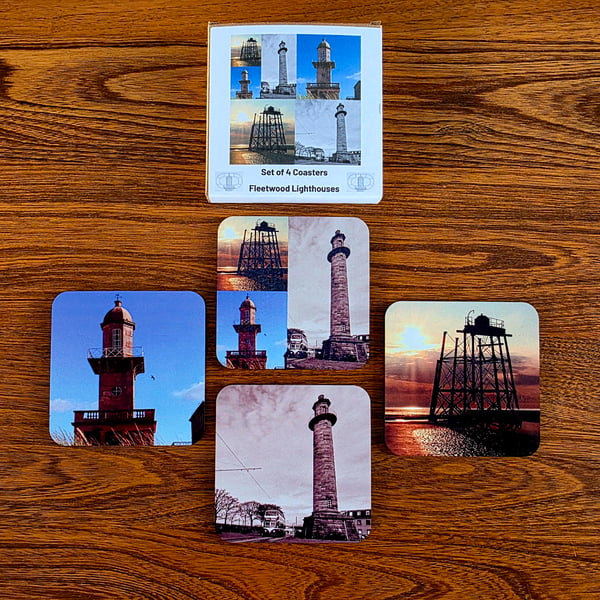 Fleetwood Lighthouses, Set Of 4 Coasters