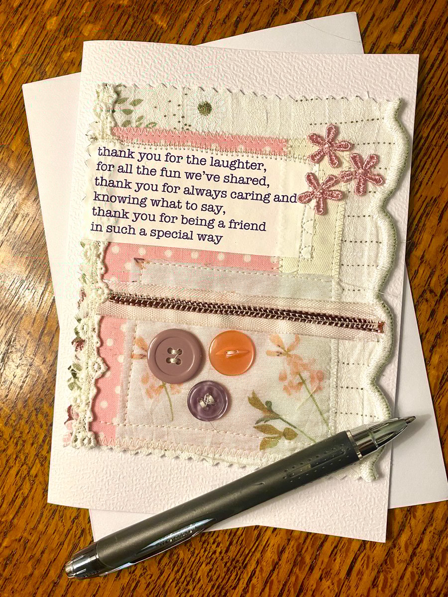 friend appreciation card, blank greeting card free postage 