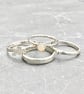 Silver Stack Ring, Opal stack ring, cloud ring, stack ring, Opal, - Image 3