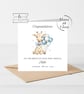 New Baby Boy Giraffe Congratulations Card - Image 1