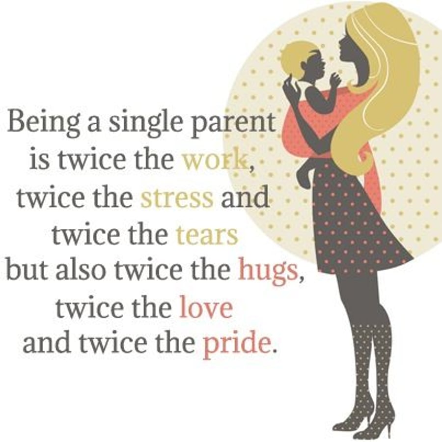 Single Parenting Is Hard Work Motivational Fridge Magnet