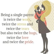 Single Parenting Is Hard Work Motivational Fridge Magnet