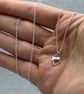 Heart & Arrow Pendant - Handmade, Sterling Silver, 18" Trace Chain - Image 4