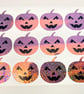 Halloween Rose Gold Glitter Pumpkin Stickers