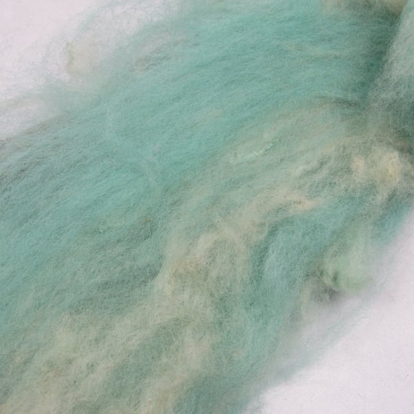 10g Naturally Dyed Pale Aqua BFL Shetland Felting Wool