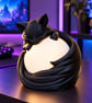 Black Cat Moon Lamp, 3D Printed Sleeping Cat Night Light, Cute Cat Lover Gift  - Image 7