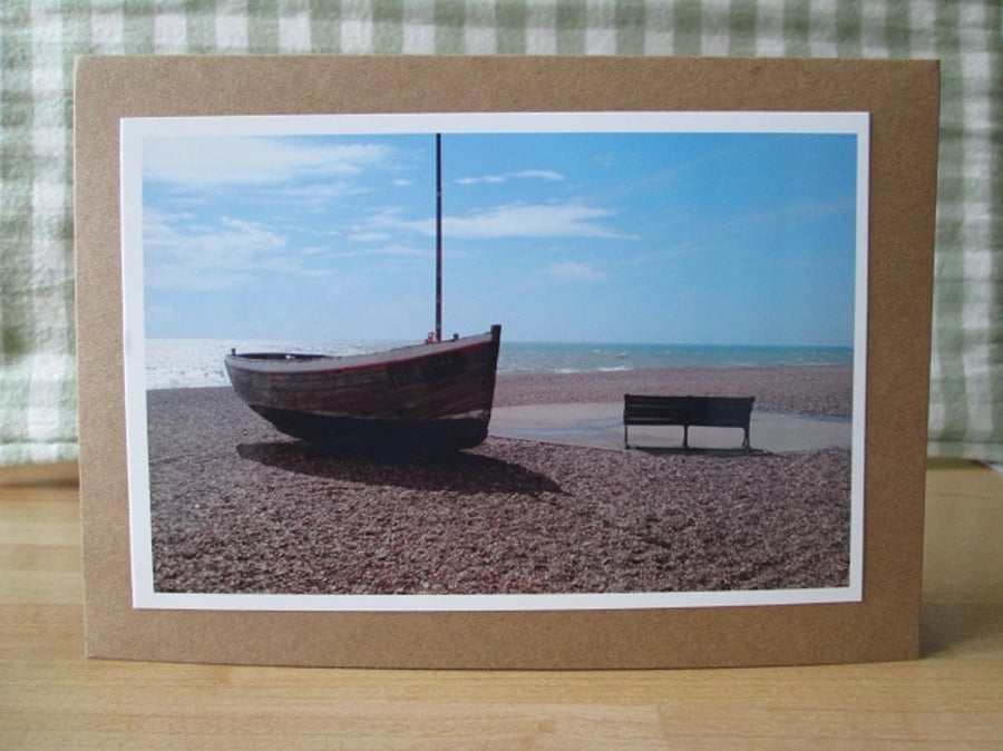 SOLD - Boat by the Sea Photo Greetings Card