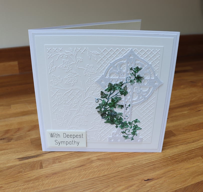 Memorial cross with Ivy