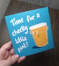 Cheeky little pint birthday card