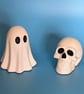 Handmade White Ghost Ornament - Image 3