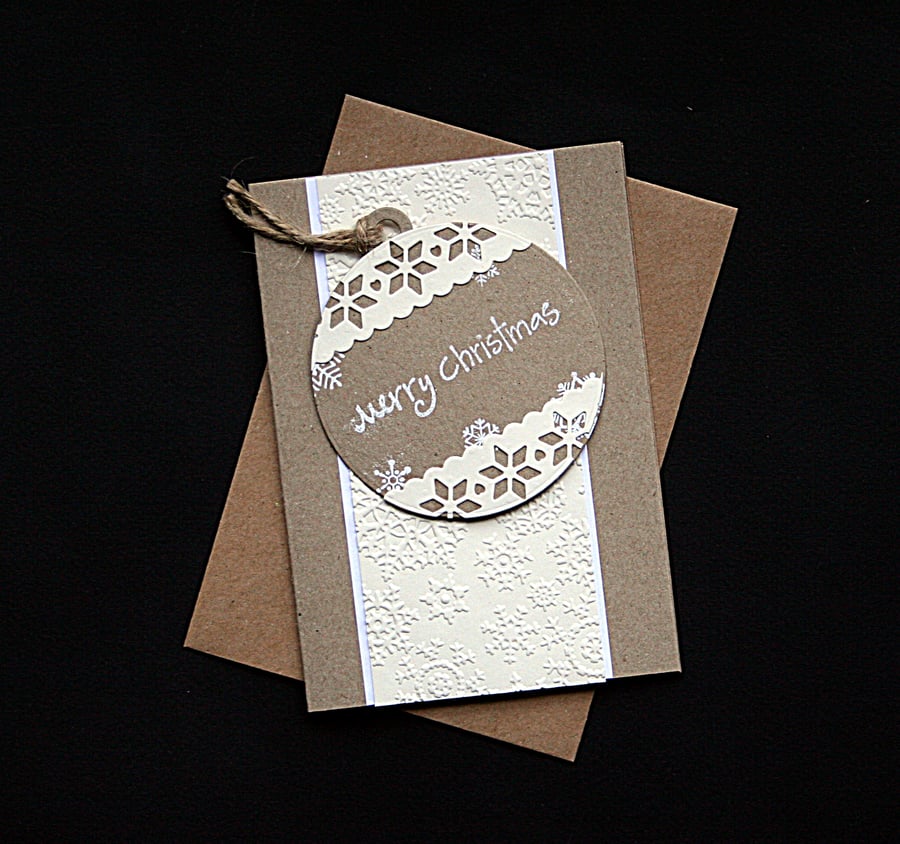 Bauble - Handcrafted Christmas Card - dr16-0095