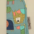Quirky animal print glasses case. 