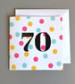 70th Birthday Card for Her - 70 -Seventy - Seventieth Birthday Card - Image 1