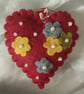 Burgundy Heart Keyring 