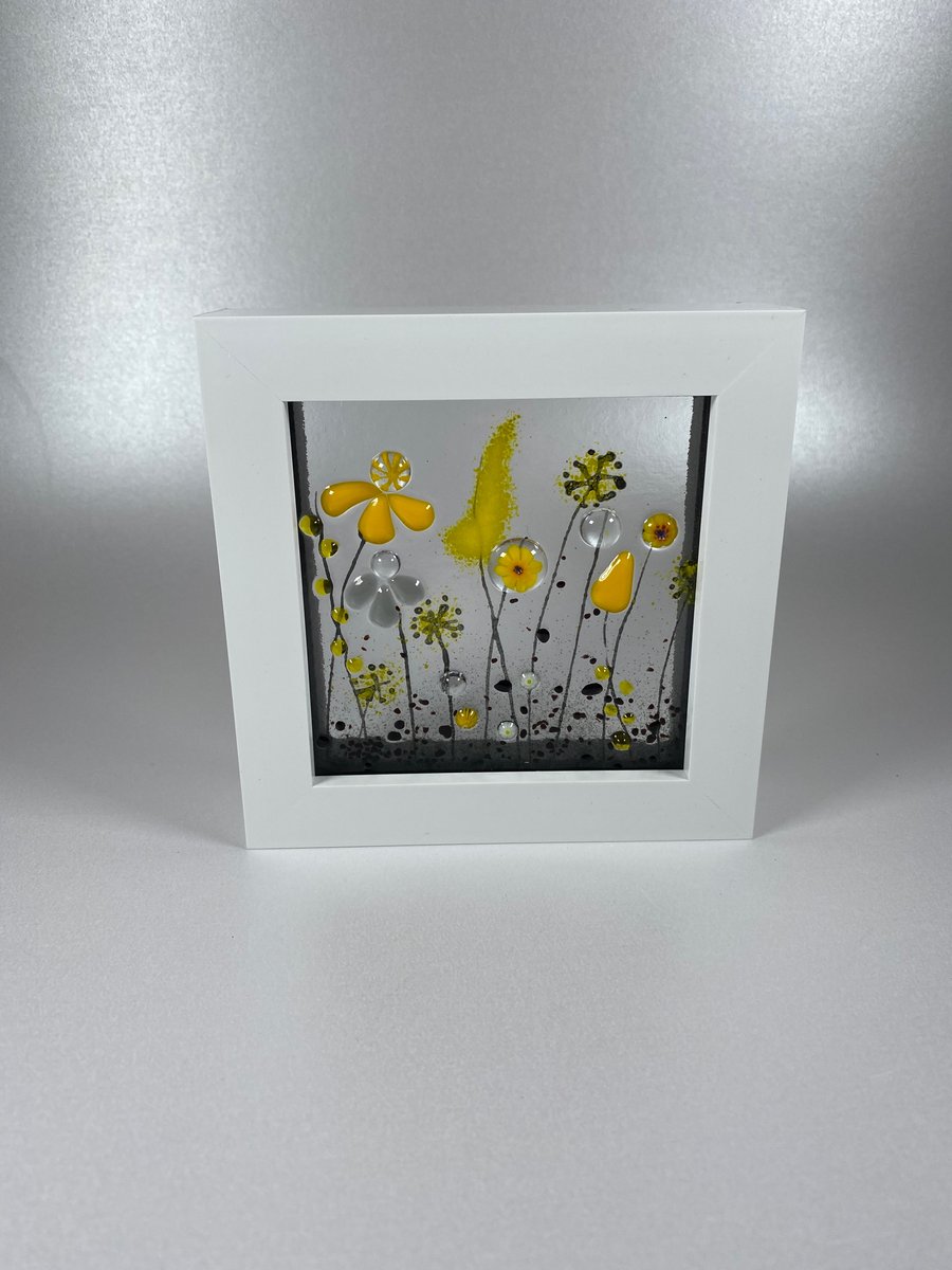 Mini Fused glass meadows picture