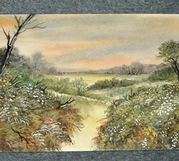 original art watercolour landscape painting ( ref F 755 F5 )