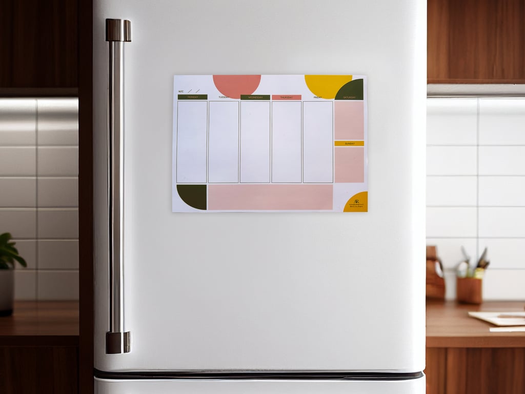 A4 Magnetic Weekly planner  Desk pad - MUTED