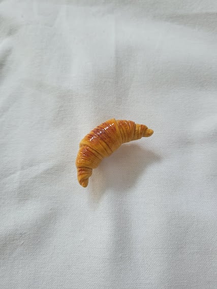 Handmade Polymer Clay Brooch - Le Petit Croissant Pin