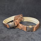Padded Leather Dog Collar, Hand Stiched, Quick Release