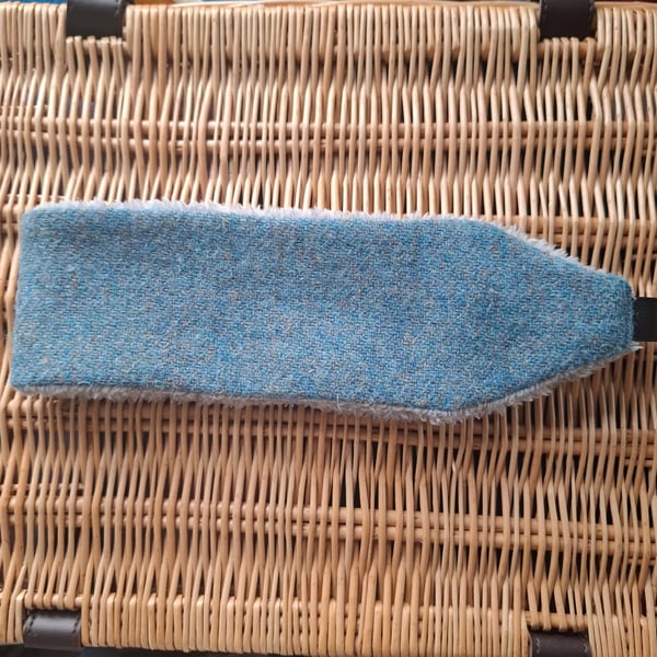 Cosy Earwarmers - Blue Speckled Harris Tweed 