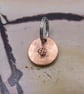 Recycled Round Copper Strength Bindrune Keyring Charm, Bag Charm. - Image 5