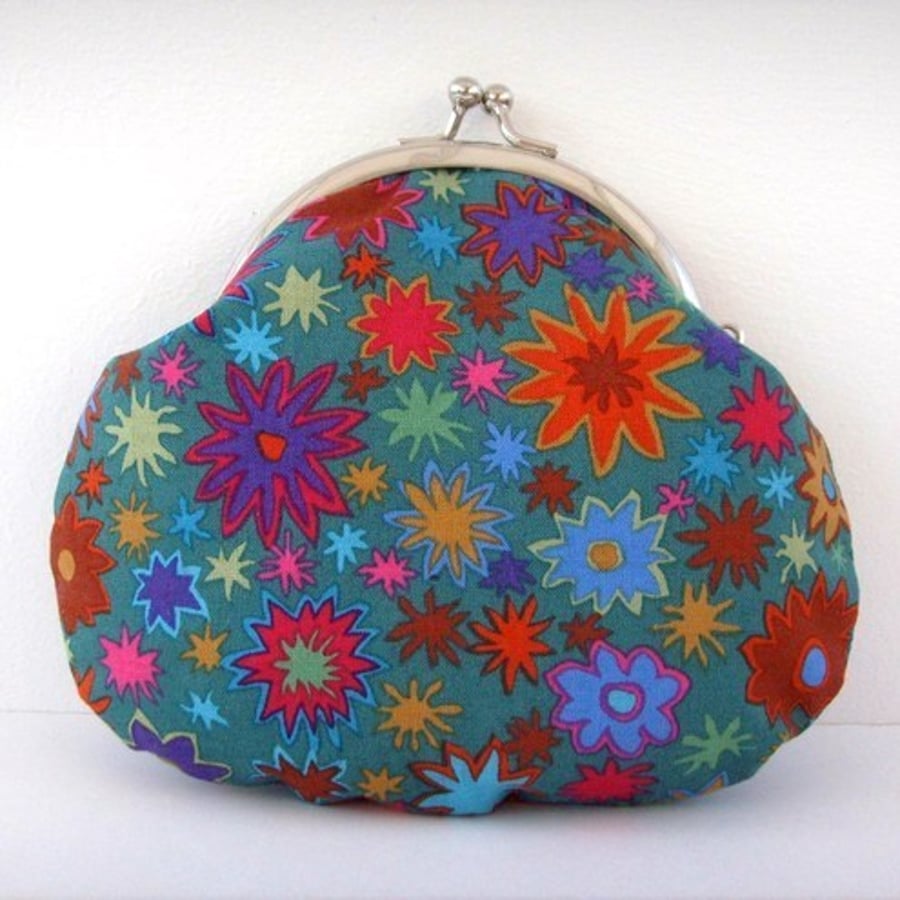 Kaffe Fassett Starflower  Fabric Credit CardCoin Purse