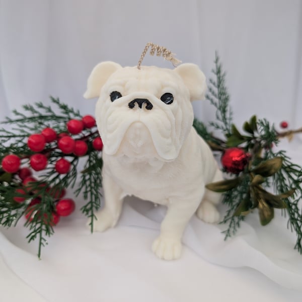 Bulldog Candle, Eco-Friendly, Natural Wax, Dog lover gift, Bulldog lover gift
