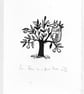 Fox in a Pear Tree - lino cut print - Image 2