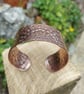 Punched semicircular wide copper cuff  bangle 