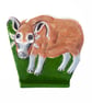 Red River Hog Ceramic Ornament - Handmade - Image 1