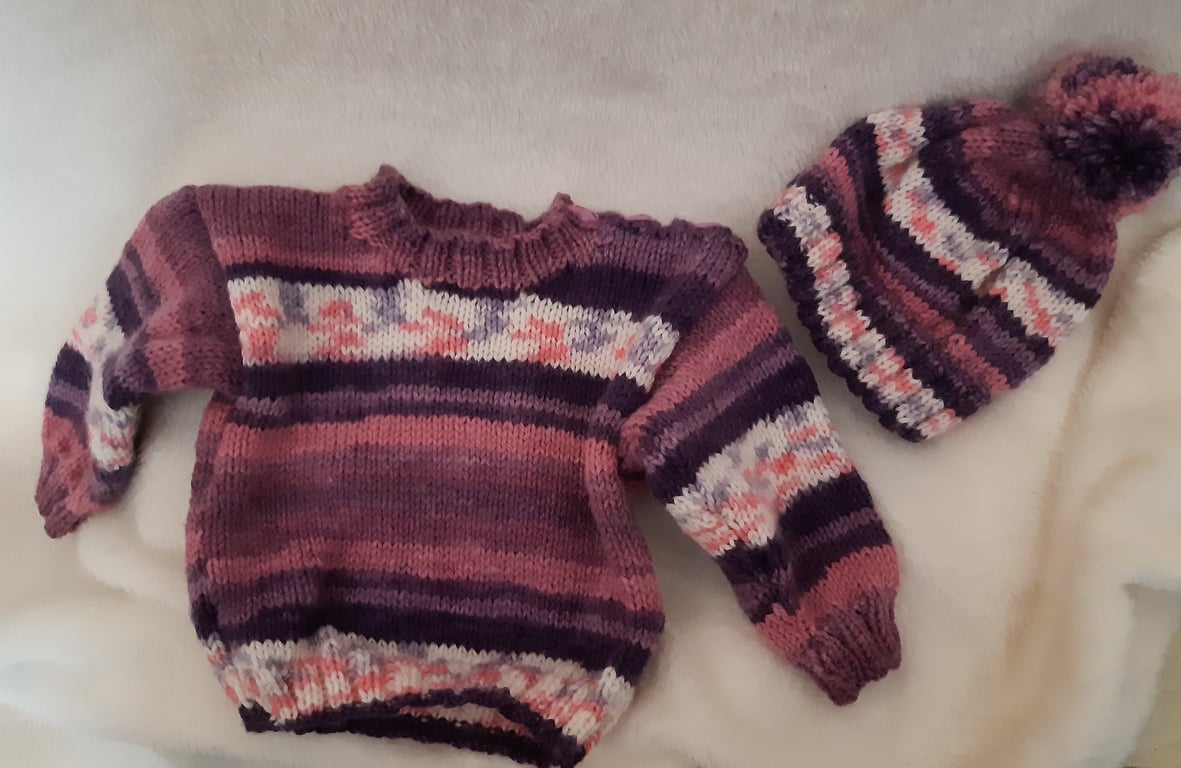 Girls Jumper and Hat set
