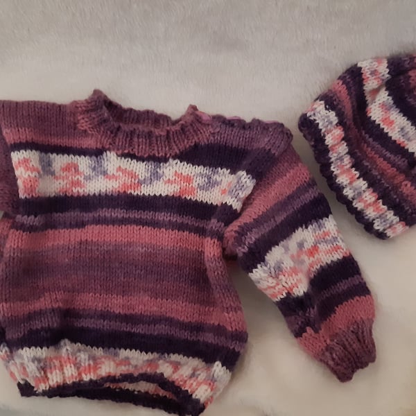 Girls Jumper and Hat set