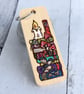 The mycologist's library. Pyrography key ring. - Image 1