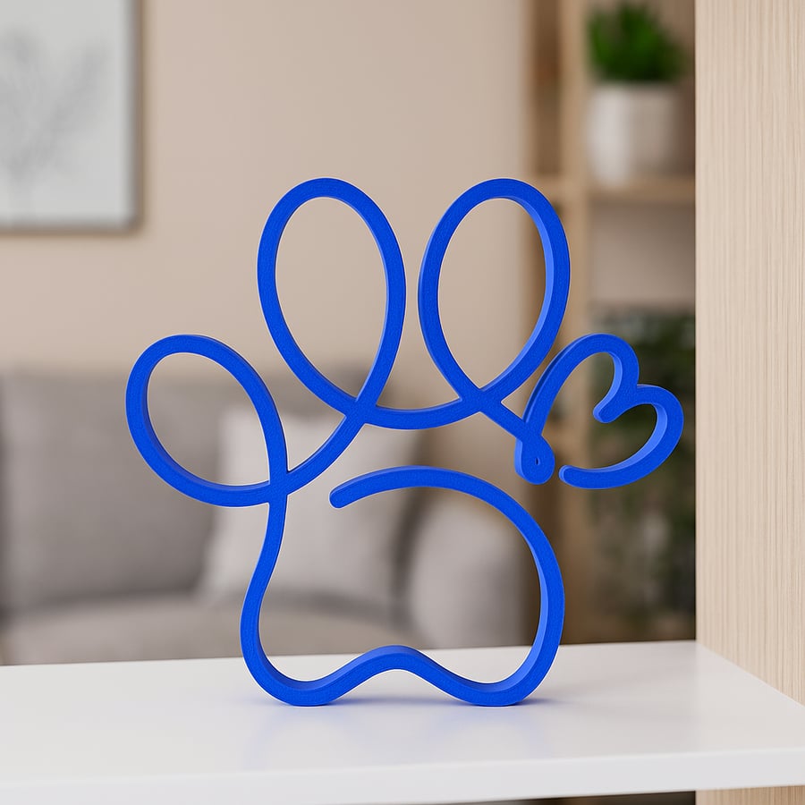 Paw Print with Heart