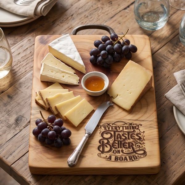 Unique monkey puzzle cheese board.