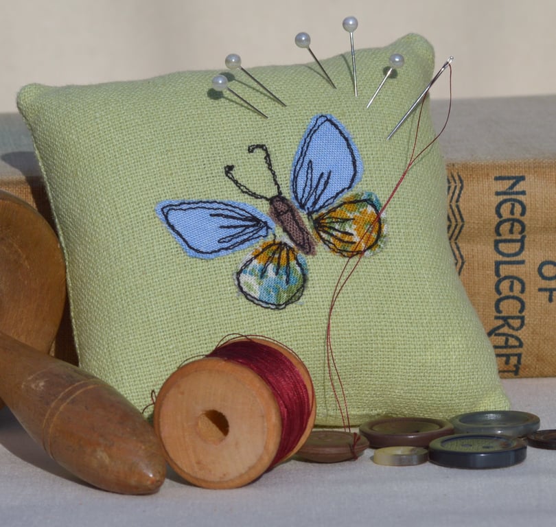 Pin Cushion Butterfly Handmade Nature Wildlife