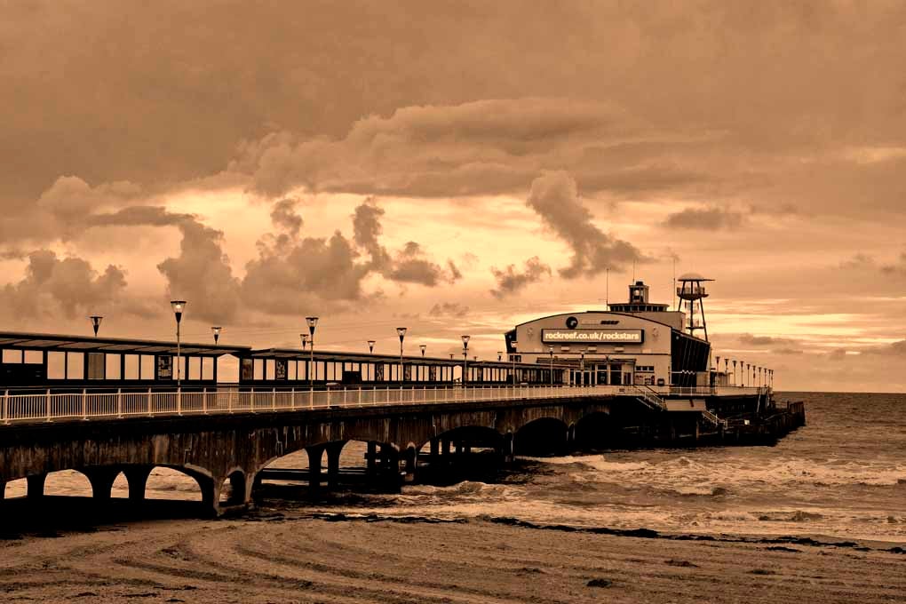 Bournemouth Pier And Beach Dorset England UK Photograph Print