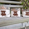 Set of 3 teddy bear design storage cubes
